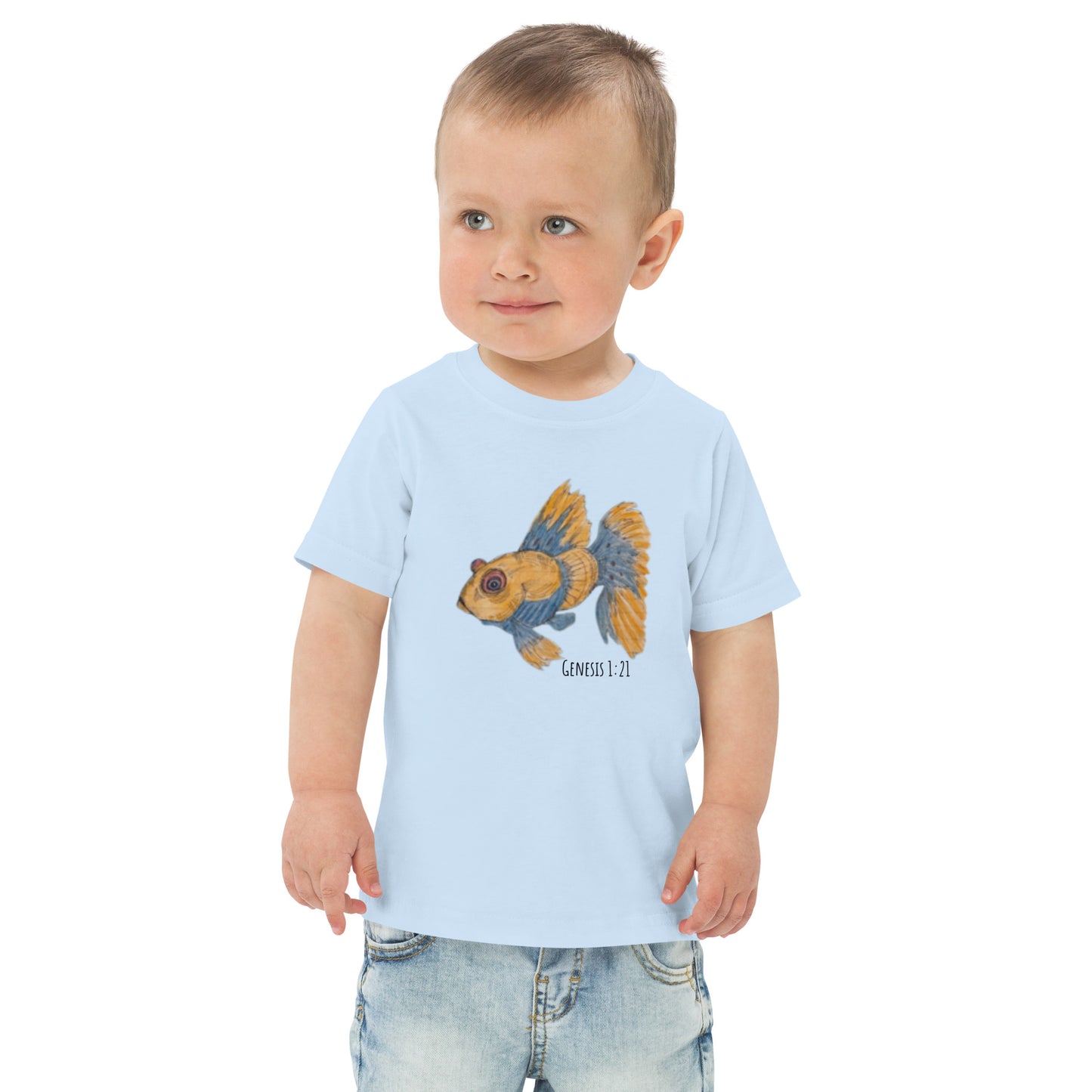 God Said" Goldfish" Toddler jersey t-shirt