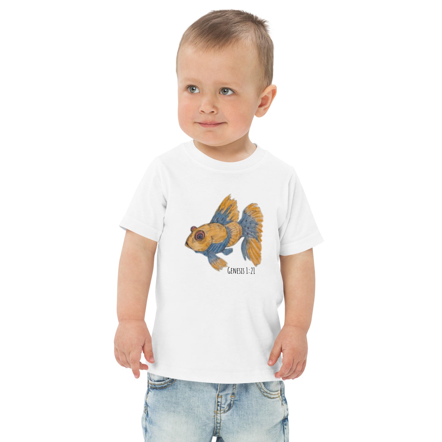 God Said" Goldfish" Toddler jersey t-shirt