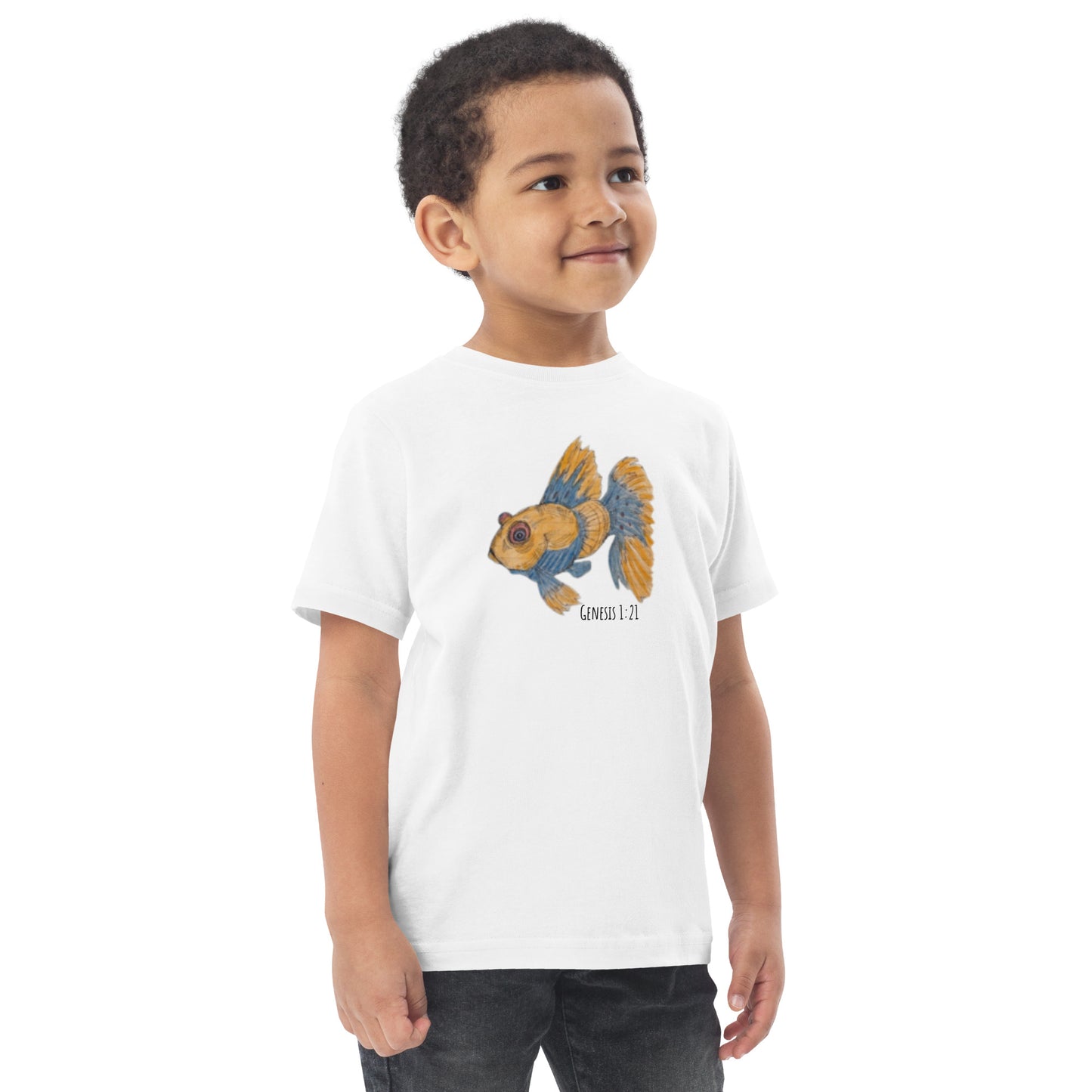 God Said" Goldfish" Toddler jersey t-shirt