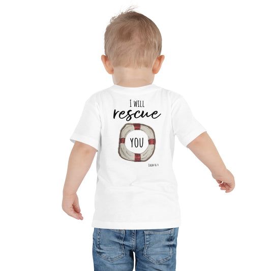 God Said " I will Rescue" Toddler Short Sleeve Tee