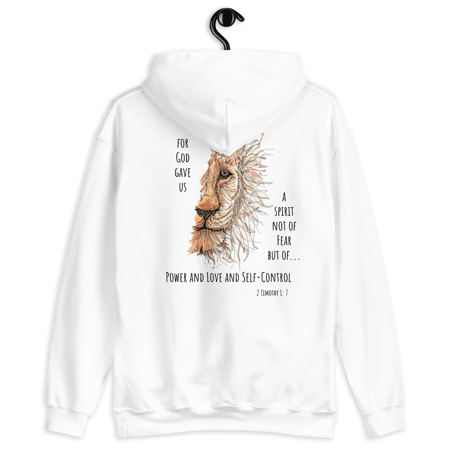 God Said Lion- White Unisex Hoodie