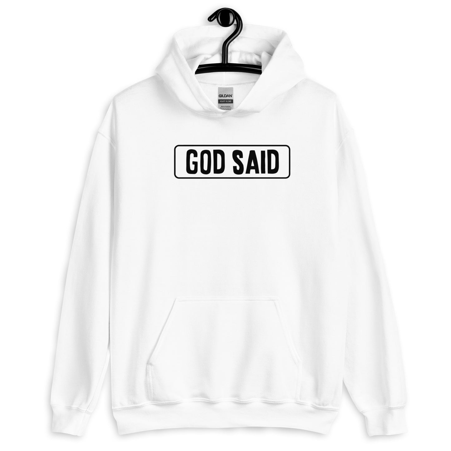 God Said Lion- White Unisex Hoodie