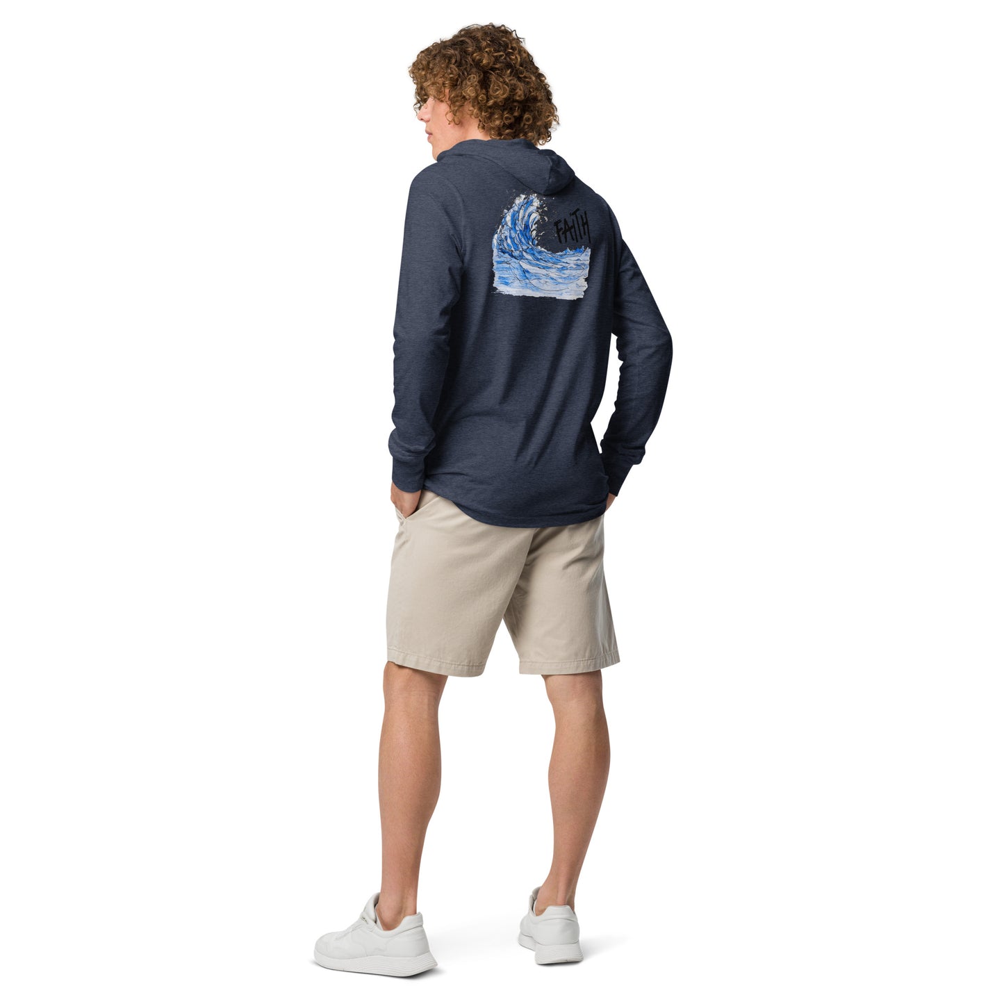 God Said "Faith" Hooded long-sleeve tee