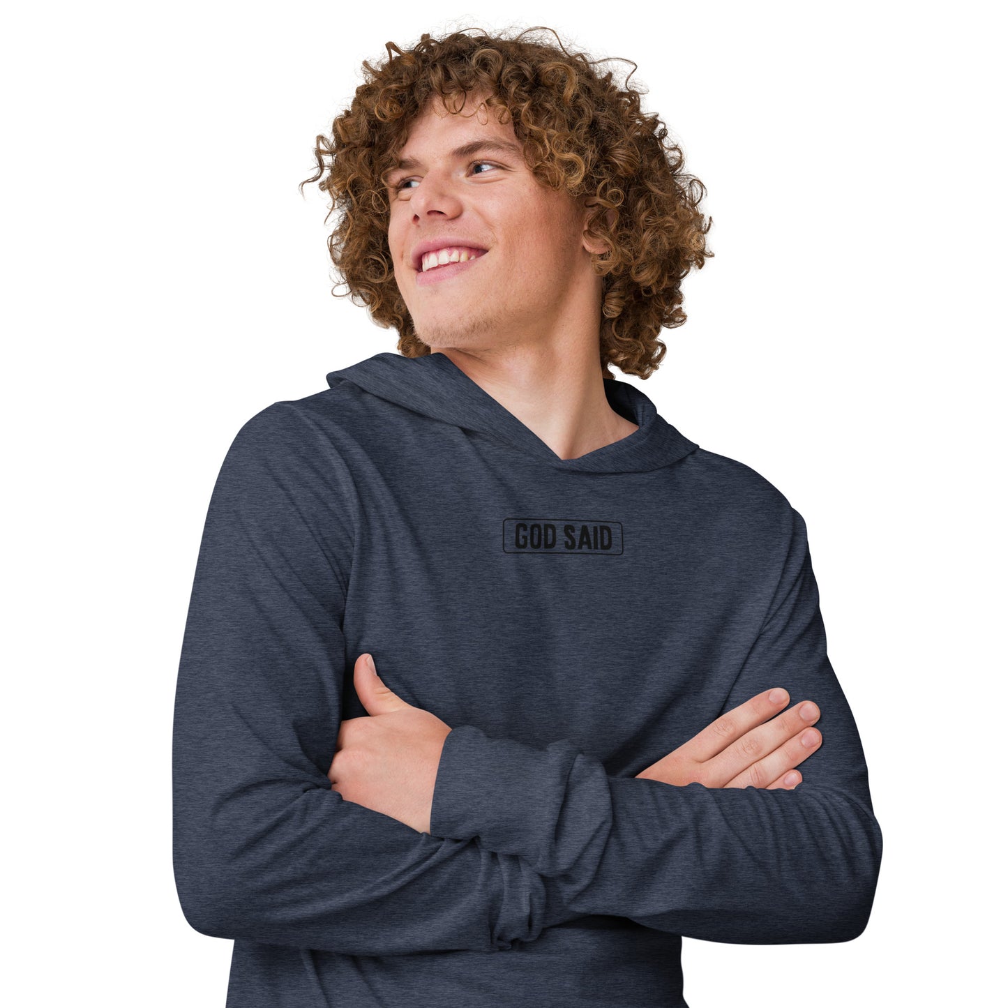 God Said "Faith" Hooded long-sleeve tee