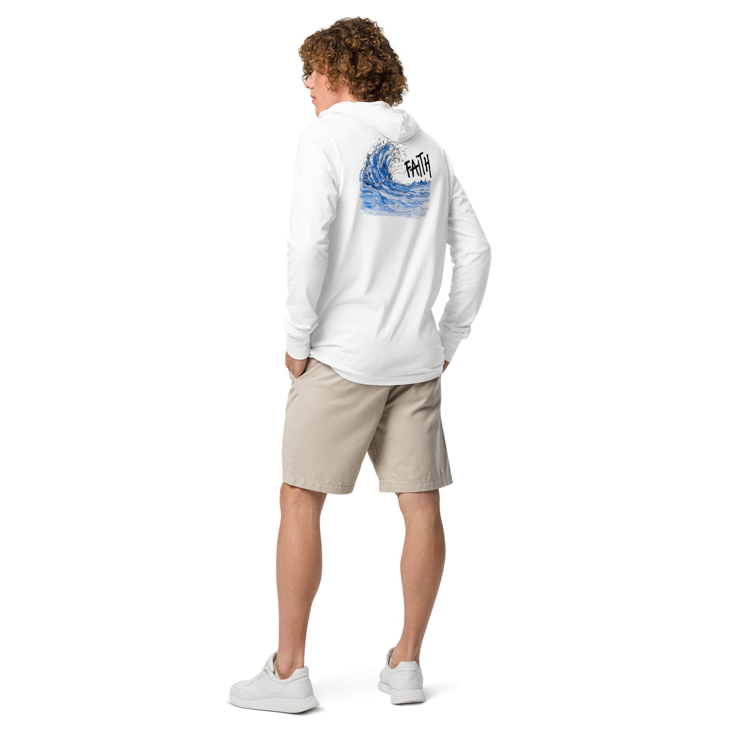 God Said "Faith" Hooded long-sleeve tee