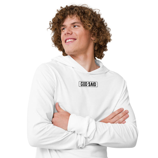 God Said "Faith" Hooded long-sleeve tee