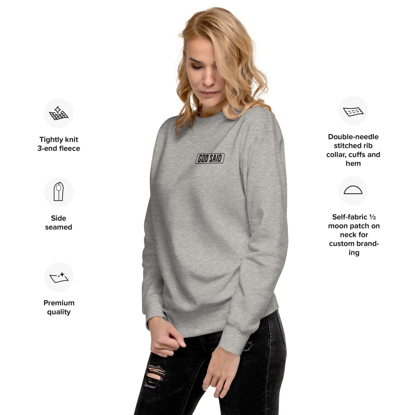 God Said - Praise the Lord Unisex Premium Sweatshirt