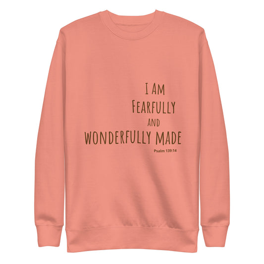 God Said - "Fearfully and Wonderfully Made" Unisex Premium Sweatshirt