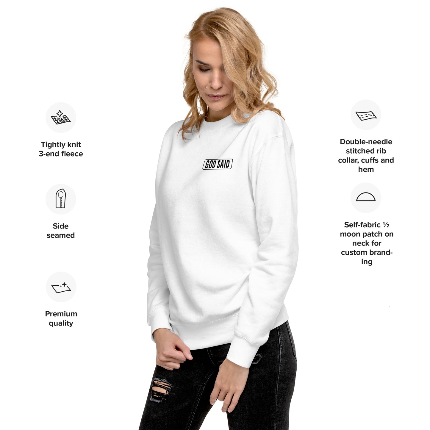 God Said - Praise the Lord Unisex Premium Sweatshirt