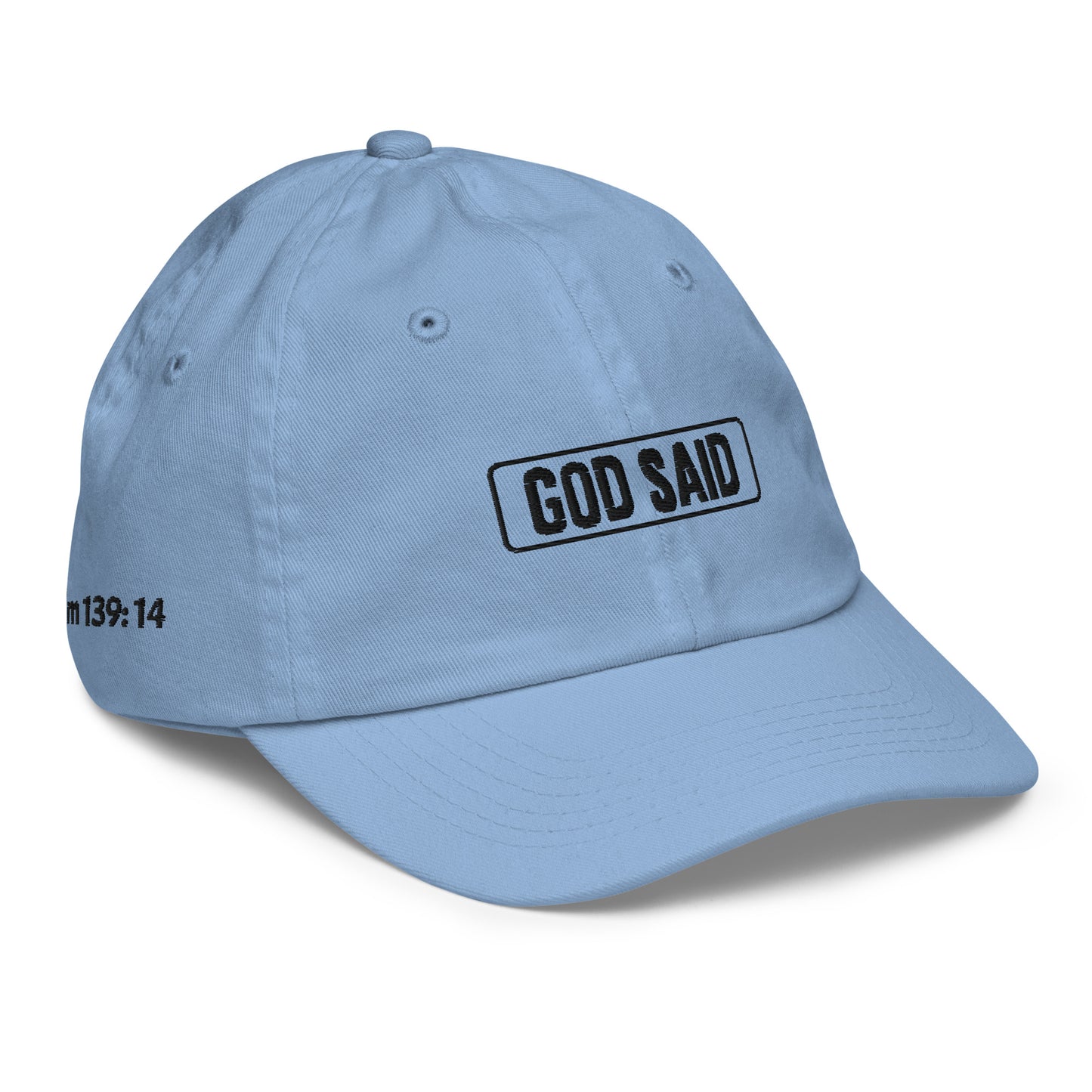 God Said "Wonderfully Made" Youth baseball cap