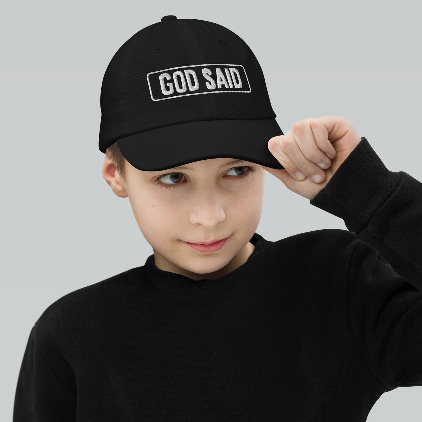 God Said "Wonderfully Made" Youth baseball cap