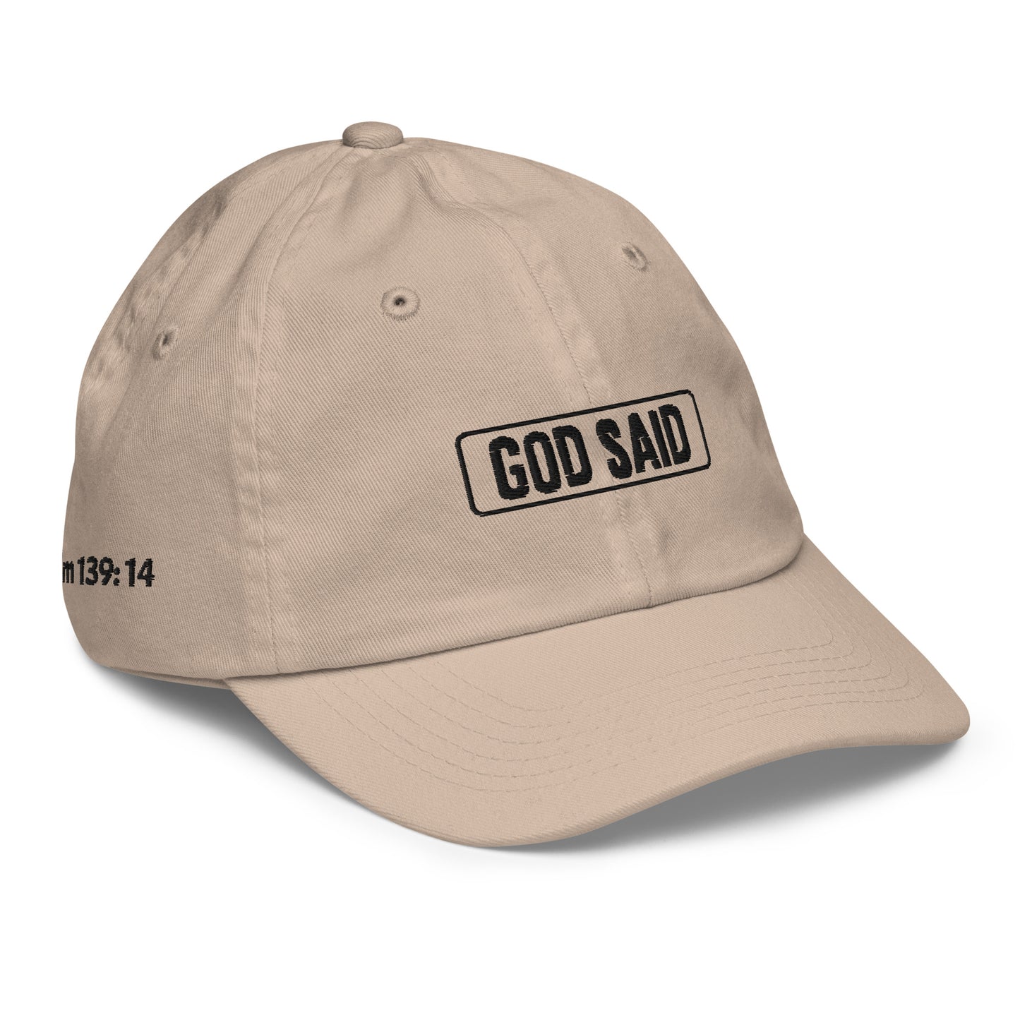 God Said "Wonderfully Made" Youth baseball cap