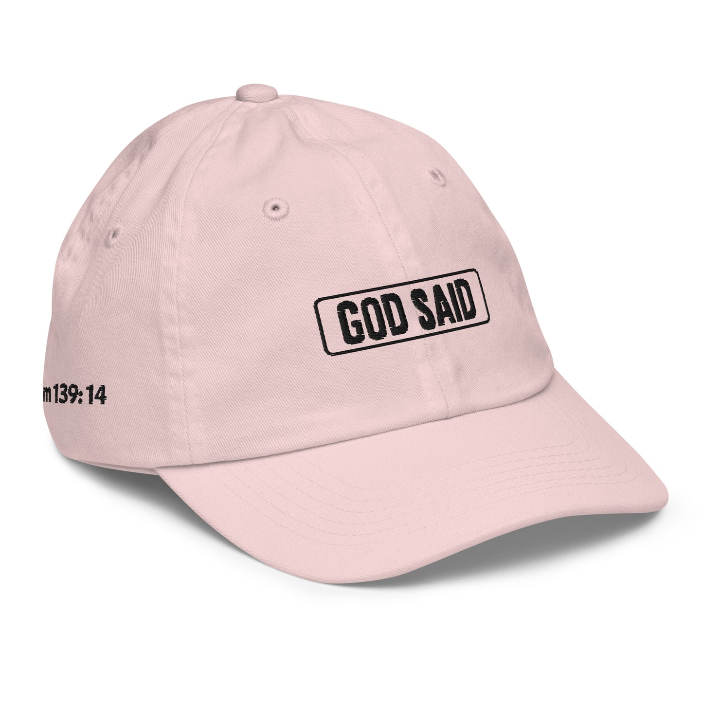 God Said "Wonderfully Made" Youth baseball cap