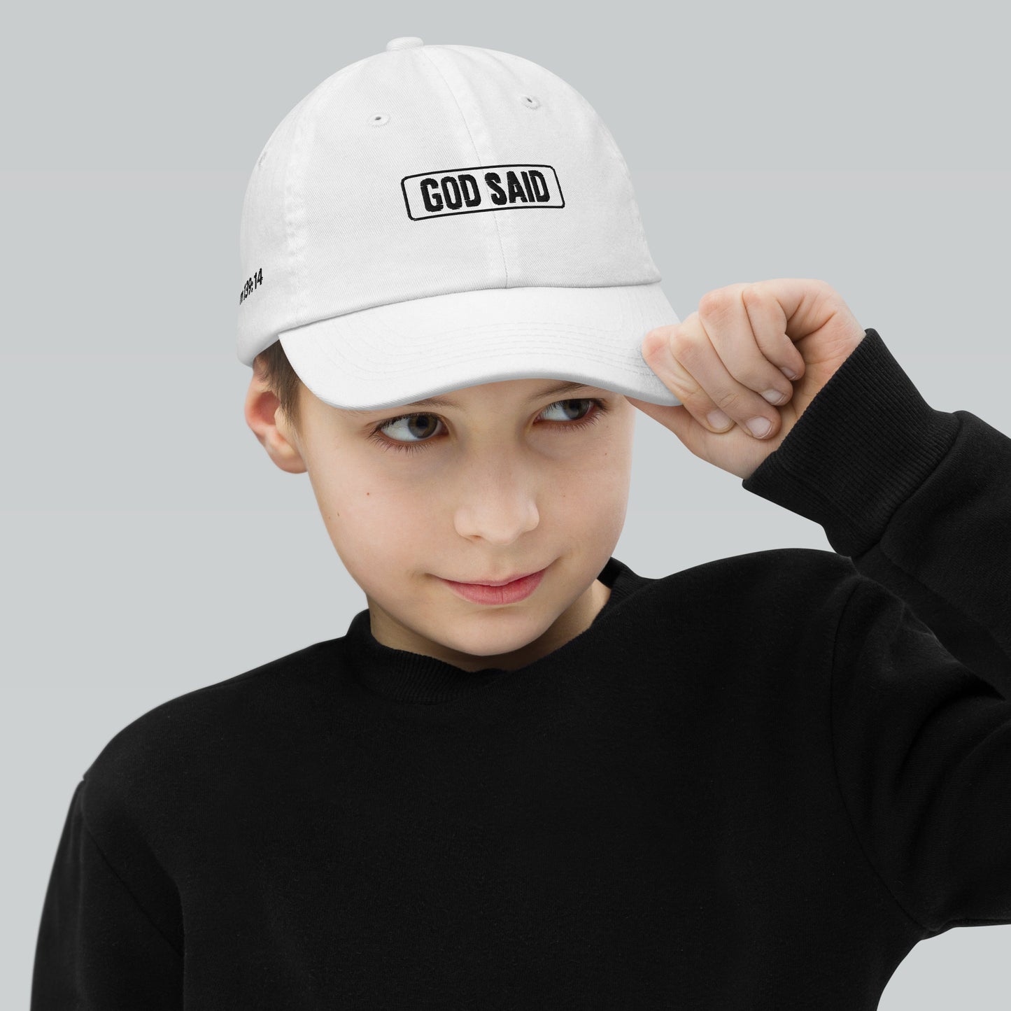 God Said "Wonderfully Made" Youth baseball cap