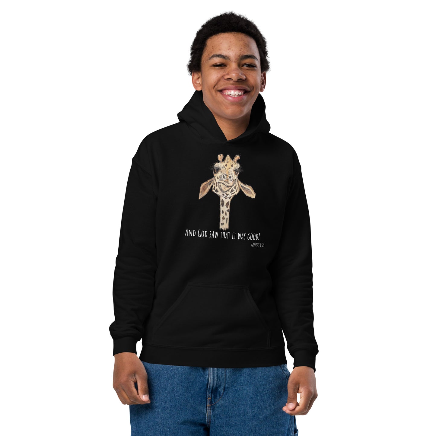 God Said "Giraffe" Youth heavy blend hoodie