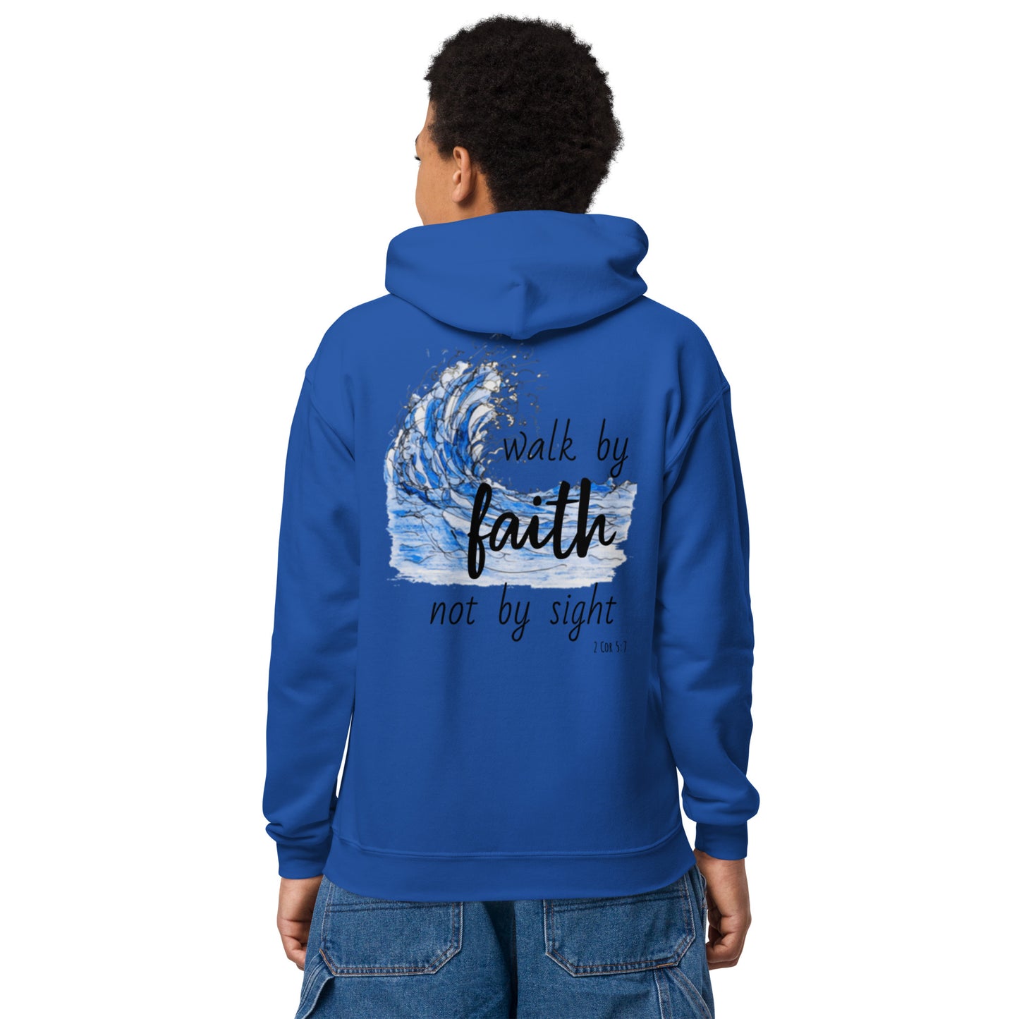 God Said "Walk by Faith" Youth heavy blend hoodie