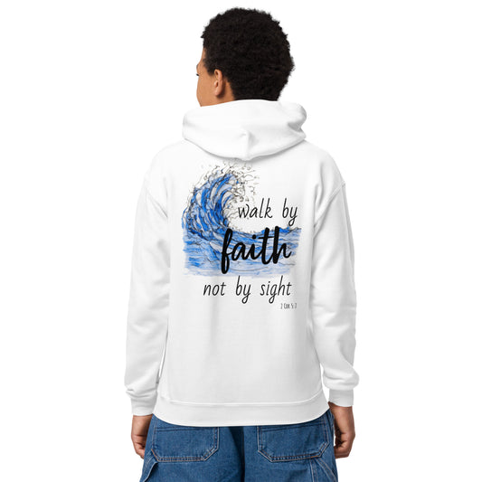 God Said "Walk by Faith" Youth heavy blend hoodie