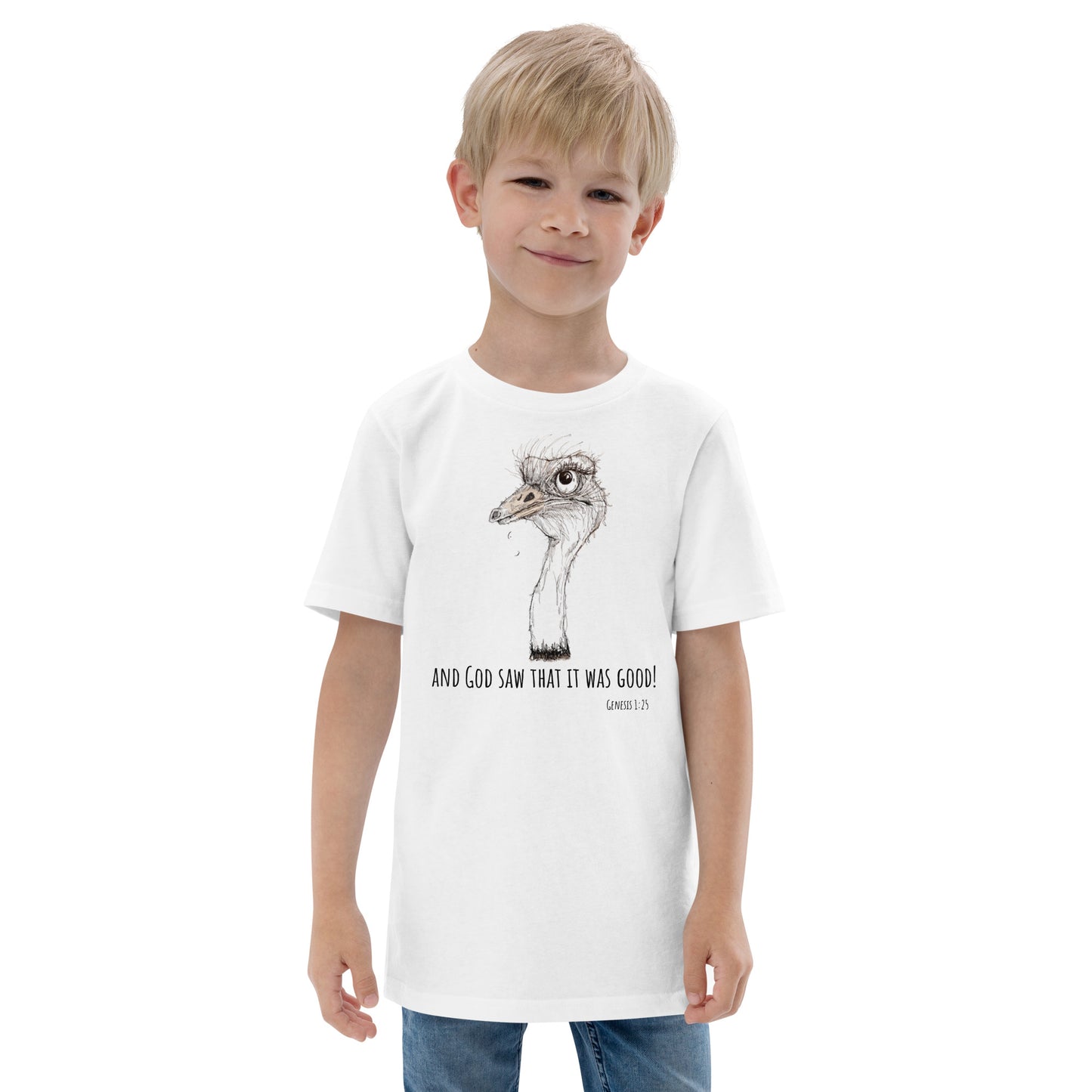 God Said "Ostrich" Youth jersey t-shirt