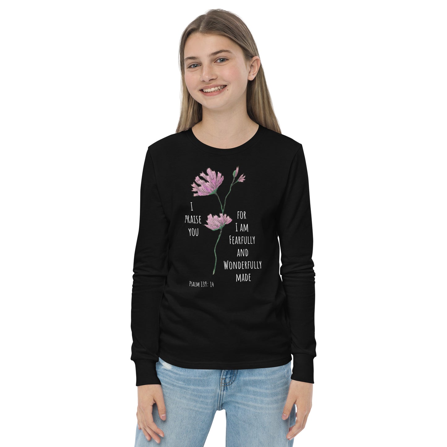 God Said "I am Wonderfully Made" Youth long sleeve tee