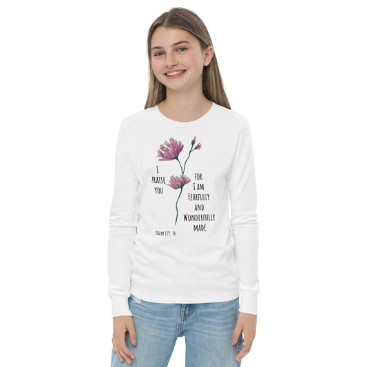 Fearfully and Wonderfully made- Youth long sleeve tee