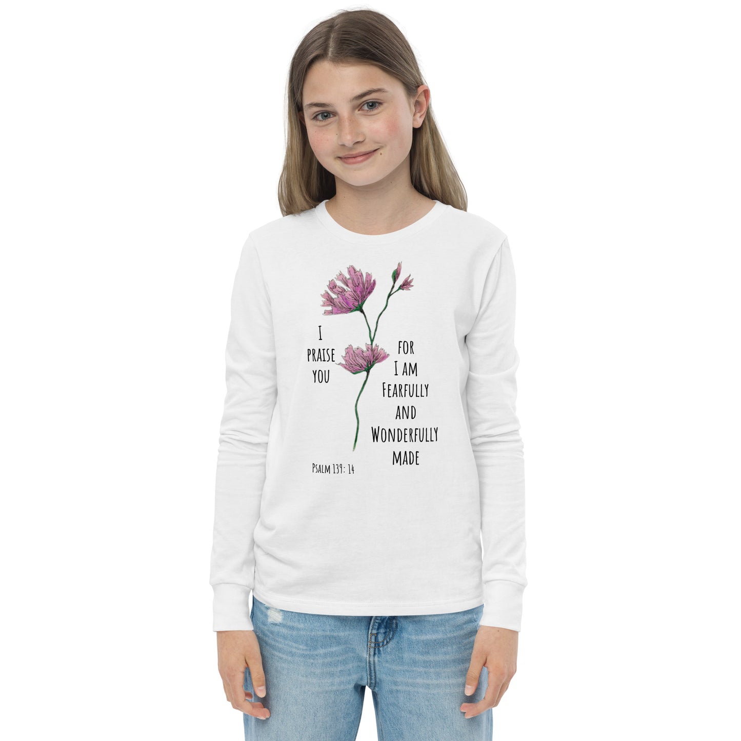 Fearfully and Wonderfully made- Youth long sleeve tee