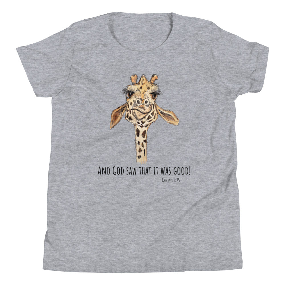 God Said "Giraffe" Youth Short Sleeve T-Shirt
