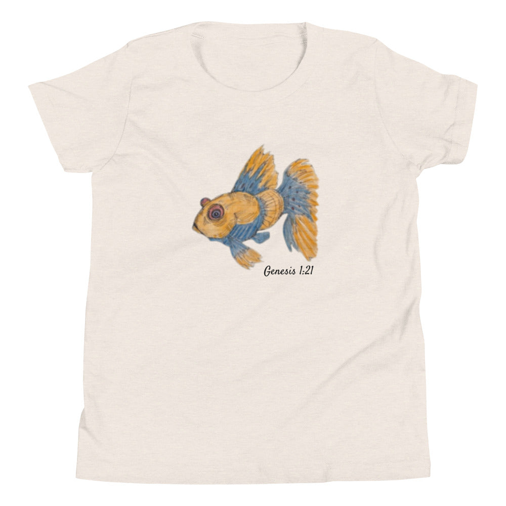 God Said "Goldfish" Youth Short Sleeve T-Shirt