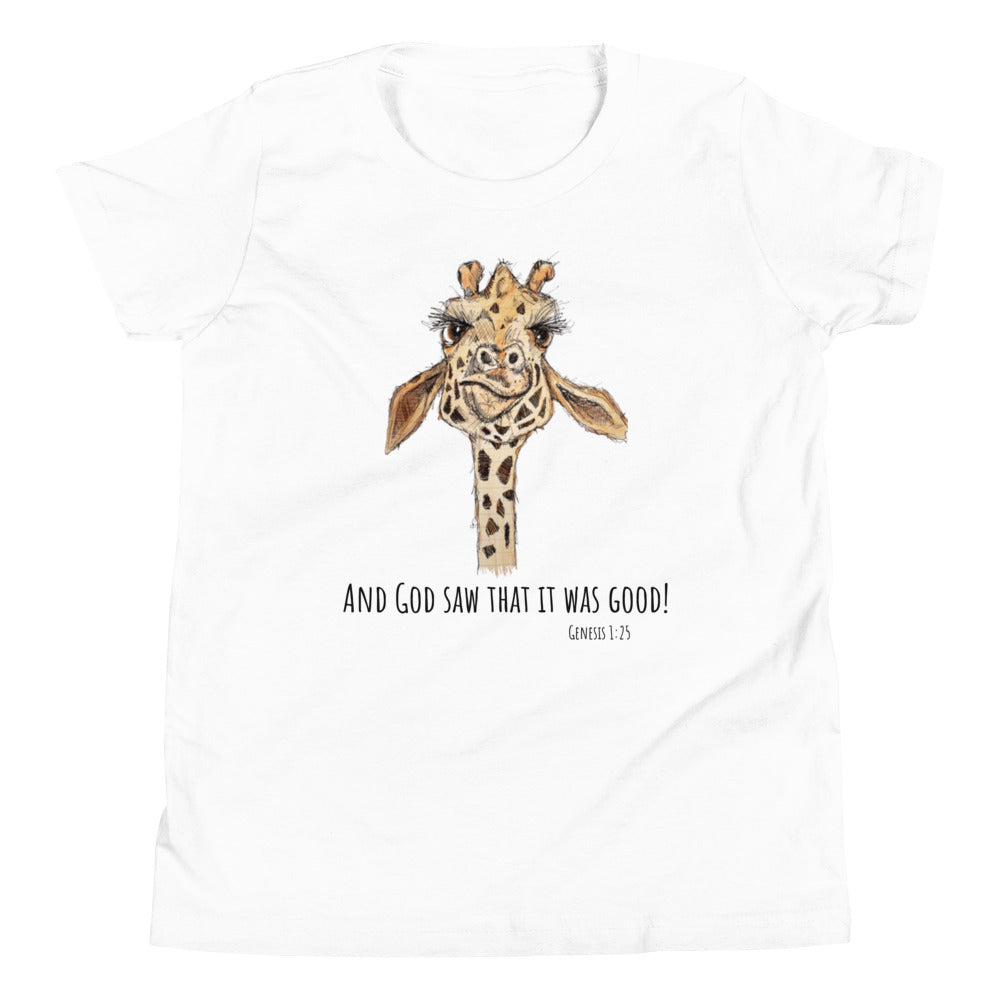 God Said "Giraffe" Youth Short Sleeve T-Shirt