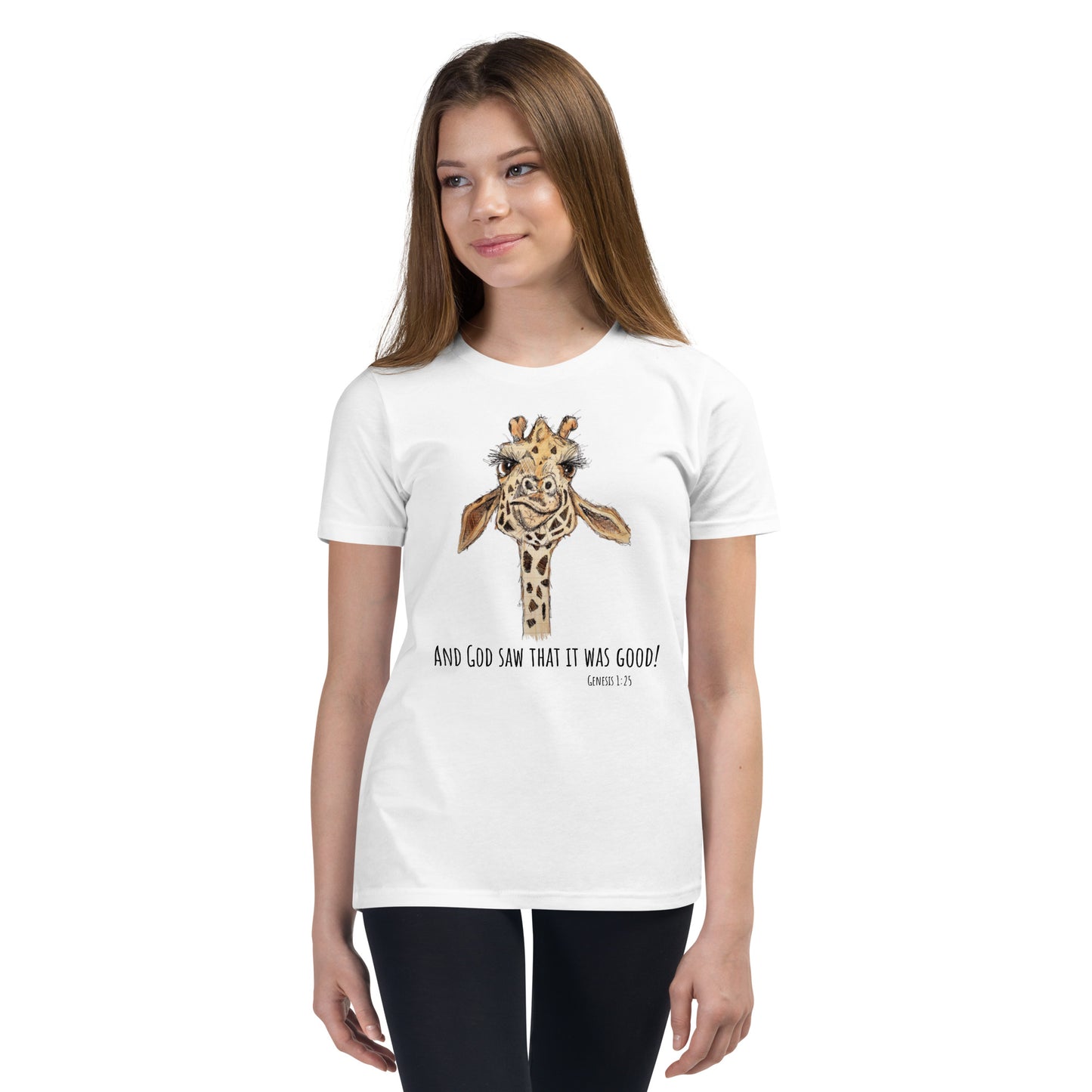 God Said "Giraffe" Youth Short Sleeve T-Shirt